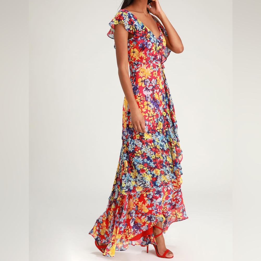 Lulus radiant ruby dress new with tags large